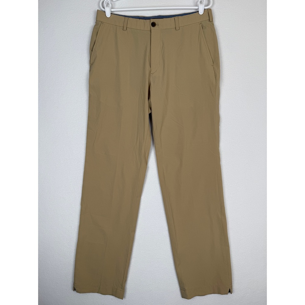 Brooks Brothers Chino Pants Men's 33x30 Stretch Khaki Performance Golf Polyester